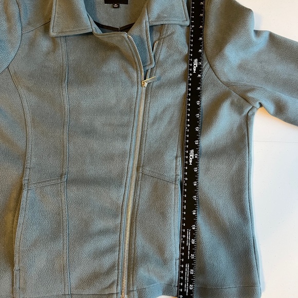 Liverpool Los Angeles Womens Dusty Teal Moto Blazer Jacket XL - Picture 10 of 11